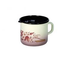 Krüger, 170/12, Pentolino per il latte, motivo: Foglie autunnali, 12 cm