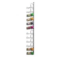 Hahn 18274012 Pisa Chrome 12 vaso da parete/armadio portaspezie, argento