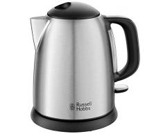 Russell Hobbs 24991-70 Bollitore Compatto Adventure, Capacita 1L, Filtro Anticalcare, 2400W, Acciaio Satinato