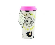 Paladone Disney The Lion King - Tazza da viaggio in plastica a doppia parete, 450 ml