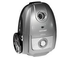 Concept Elettrodomestici VP8073 Aspirapolvere a Traino con Sacco, 700 W, 3 Litri, 66 Decibel, Plastic, Argento