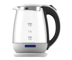 Ardes AR1K35 Bollitore Elettrico in Vetro Borosilicato Capacità 1,5 L Arresto Automatico Senza Fili Base di Rotazione a 360° Per Acqua Tisane Tè