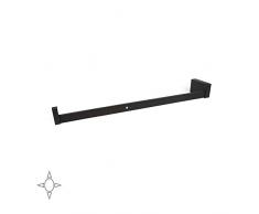 Emuca - Luci LED per Armadio o Cabina Armadio, Asta Appendiabiti con Luce LED Ricaricabile e sensore di Movimento, Alluminio Colore Moka, L 558-708mm