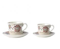 Churchill Set 6 Tazze tè Etw Jacobean con Piatto Preparazione Arredo Tavola