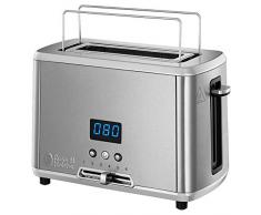 Russell Hobbs Tostapane Compact Home, Design compatto, 1 Fetta larga, Funzione per Scongelare e Mantenere in Caldo, Display Digitale, 850W, 24200-56