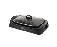 Girmi BQ90 Griglia & Barbecue, Coperchio in Vetro Temperato, Regolazione Temperatura, 2200W