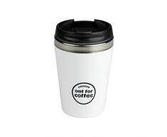 Pioneer - Tazza da viaggio, in acciaio INOX, Acciaio INOX, bianco, 0,3 L