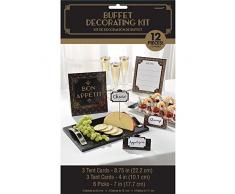 Amscan 281897 - Etichette per buffet Hollywood Glitz & Glam