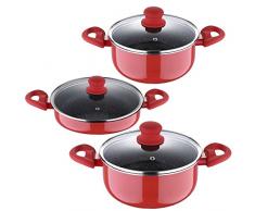 Bergner Batteria Di Pentole 6 Pezzi PK149 Rosso