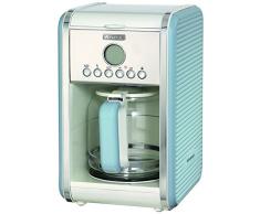 Ariete 1342 Macchina per Caffè Americano, Caraffa in Vetro Temperato, Fino a 12 Tazze, Timer Programmazione 24 Ore, Display LCD, Autospegnimento, 2000 W, Plastica, Azzurro