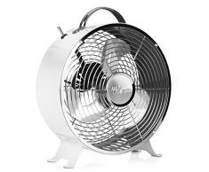 Tristar retrò Ventilatore da Tavolo, 20 W, 49.5 Decibel, Metallo, 2 velocità, Bianco