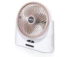 Pifco Mini Ventilatore portatile, Caricatore USB, 3 impostazioni di velocità Ventilatore USB. Oro rosa