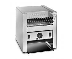 MILAN-TOAST 2 FETTE Tostapane a Nastro per Hotel, 2.1 W, Acciaio Inossidabile