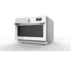 Whirlpool MWP 339 SW Forno a Microonde Supreme Chef termoventilato combinato, 33 litri, bianco, con Double Steamer, griglia alta, piatto Crisp + maniglia