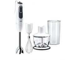 Braun MQ3135WH Sauce Frullatore ad Immersione Minipimer 3 Vario, 750 W, 0.5 Litri, Plastica, 11 velocità, Bianco/Grigio
