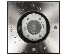 McShine BL-05Q - Lampada da terra quadrata, IP65, attacco GX53, 140 x 140 x 115 mm