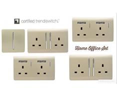 Trendi interruttore moderno lucido interruttori/prese casa ufficio commerciale/Multi Pack Gold