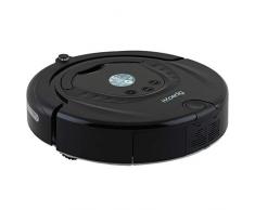 H.Koenig SWR32 Aspirapolvere Robot, Autonomia 90 min, Programma settimanale, Muro viruale, Nero