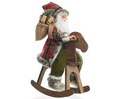 Babbo Natale Su Dondolo Cm.30