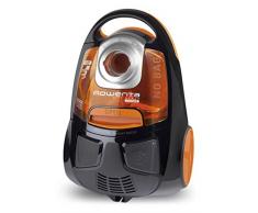 Rowenta RO2544WA City Space Cyclonic, Aspirapolvere a Traino Senza Sacco, Compatto, Ottimo per Il Tuo Parquet, Capienza 1.2 l, 750 W, 1.2 Litri, 77 Decibel, Arancione/Nero