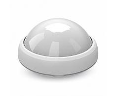 Lampada LED Tonda Esterno Ip65 8W, Luce Bianco Naturale 4000K W