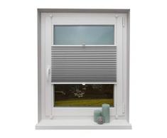 Beyond Drape 15255 Senza Fori, con Morsetto, Tenda Plissettata, Protezione da sguardi indiscreti, Argento