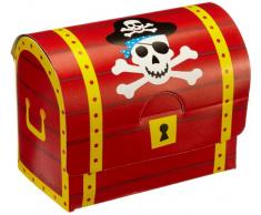 8 Tesoro in Cartone per Piccolo Pirata di Amscan//399900//Forziere del Tesoro Forziere Scatola Baule Scatola Tesoro dei Pirati Party Bambini Feste di Compleanno