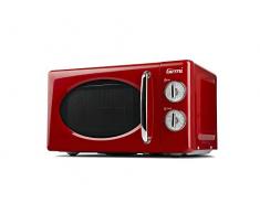 Girmi FM21 Forno Microonde Combinato, Vintage Design, 20 Litri, 700+800W, Rosso