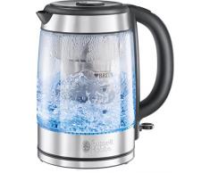 Russell Hobbs Clarity Bollitore in Vetro con Filtro Brita, 2200 W, 4 Tazze, Vetro, Acciaio, Trasparente