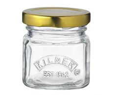 Kilner Barattolo Bicchieri da Shot con coperchi 1.9oz/barattolo di marmellata, 55 ml, Set di 4 Mini Bicchieri da Shot