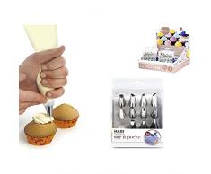 HABI Set 10 sac a Poche 14becc Inox Pasticceria e Cake Design