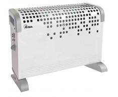Ardes AR4C03 Termoconvettore Turbine Turbo Ventilato con Termostato, e 3 Potenze Bianco Design Grigio