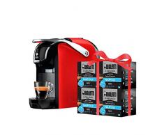 Bialetti Break - Macchina Caffè Espresso a Capsule in Alluminio con sistema Bialetti il Caffè dItalia, Design compatto, Include 64 capsule in omaggio, Rosso