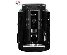Krups - Macchina per caffè espresso con macinacaffè e montalatte in acciaio inox Standard Nero