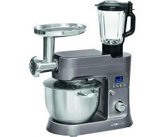 Clatronic KM 3674 263811 Impastatrice 4 in 1, Display LCD, 1200 W, Titanio