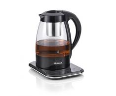Ariete 2867 Tea Maker - Macchina automatica in vetro per tè, infusi e tisane, 1,2 litri, filtro in acciaio inox, display digitale, Nero