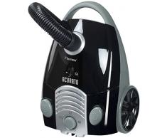 Bestron Aspirapolvere a traino con sacchetto da 1,3 L, Portata: 7,5 m, 700 Watt, Nero/Argento