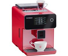 Oursson Macchina da Caffè Super Automatica AM6250/RD, Macinacaffè in Ceramica, Touch Screen, 19 Bar, Rosso, 1,7 litri