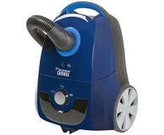 Bestron Aspirapolvere a traino con sacchetto da 1,5 L, Portata: 9,5 m, 650 Watt, Blu