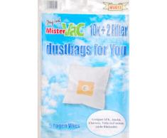 Mistervac MV 615 - Set di accessori di ricambio per aspirapolvere Clatronic CTC BS, Dirt Devil serie M o equivalenti allo Swirl Y93 / Y101 (contenuto: 1 Confezione risparmio da 20 sacchetti in tessuto a 5 strati e 4 filtri)