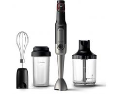 Philips Frullatori HR2652/90 Mixer a Immersione, Acceleratore di Velocità SpeedTouch, Include Accessorio Frusta, Tritatutto XL, Borraccia On-The-Go, 800 W, Acciaio Inox