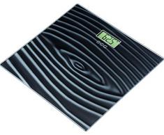 ECG OV 128 - Bilancia pesapersone 3D, in vetro, colore: Nero