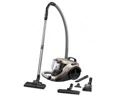 Rowenta RO3786EA Compact Power Cyclonic Aspirapolvere a Traino senza Sacco, Tecnologia Ciclonica, con Kit Animal Care, Capacità 1.5 l, Grigio