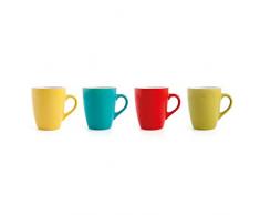 Quid 7824036 Set 4 Mug 33 CL HABITAT QD, Acciaio Inox