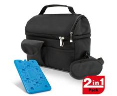 SPICE Borsa Termica Porta Pranzo Adulti Bambini Studenti + Mattonella Refrigerante da Freezer