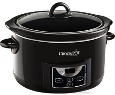 Crock-Pot Slow Cooker Pentola per Cottura Lenta, Capienza 4.7 Litri, Adatta fino a 6 Persone, 230 W, Digitale, Programmabile, Nero