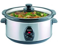 Triomph ETF1414, Fornello elettrico in acciaio Inox con coperchio in vetro temperato, 3,5 L