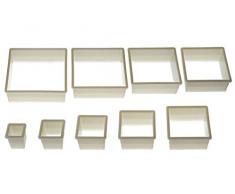 SILIKOMART 72.304.87.0069, TAGLIAPASTA QUADRATI, 9 Pezzi