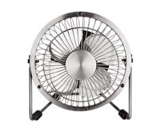 Status Mini ventilatore USB da scrivania Finitura cromata.