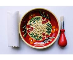 JOSKO Produkte Rot, wiese Set di Piatti grattugia, Ceramica, Rosso, Prato